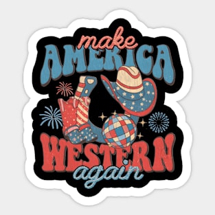 Make America Again Red White Blue Usa 4Th Of July Me Sticker